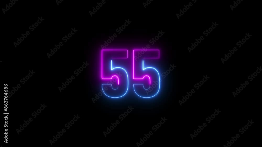 Abstract neon 60 to 0 second timer stopwatch countdown animation 4k video . Abstract neon 60 to 0 second timer stopwatch countdown animation 4k video .