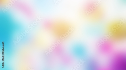 An abstract image of colorful balloons against a light sky, creating a festive and cheerful backdrop