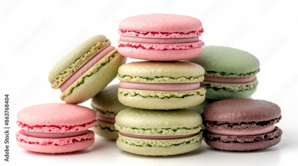 French macaroons on color background, parisian chic cafe dessert, sweet food and cake macaron for luxury confectionery brand,Pastry, bakery and branding concept. French macaroons on color background, parisian chic cafe dessert, sweet food and cake macaron for luxury confectionery brand,Pastry, bakery and branding concept.