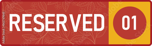 reserved signage vector illustration ready to print
