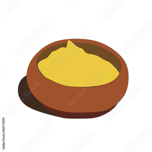 illustration of a porrige on a plate