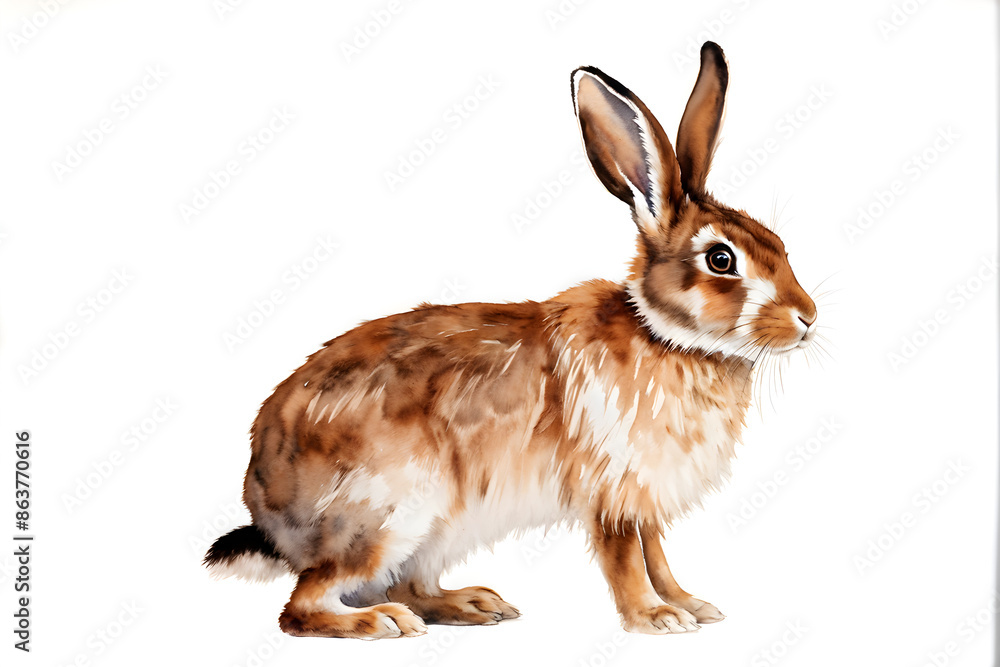 Fototapeta premium Brown rabbit standing up