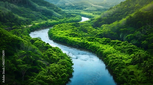 Wallpaper Mural river in the mountains Torontodigital.ca