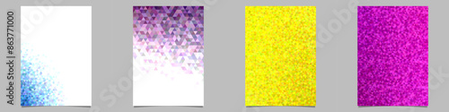 Abstract triangle polygon brochure background collection