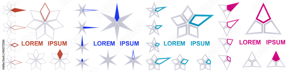 Obraz premium Geometrical logo design collection