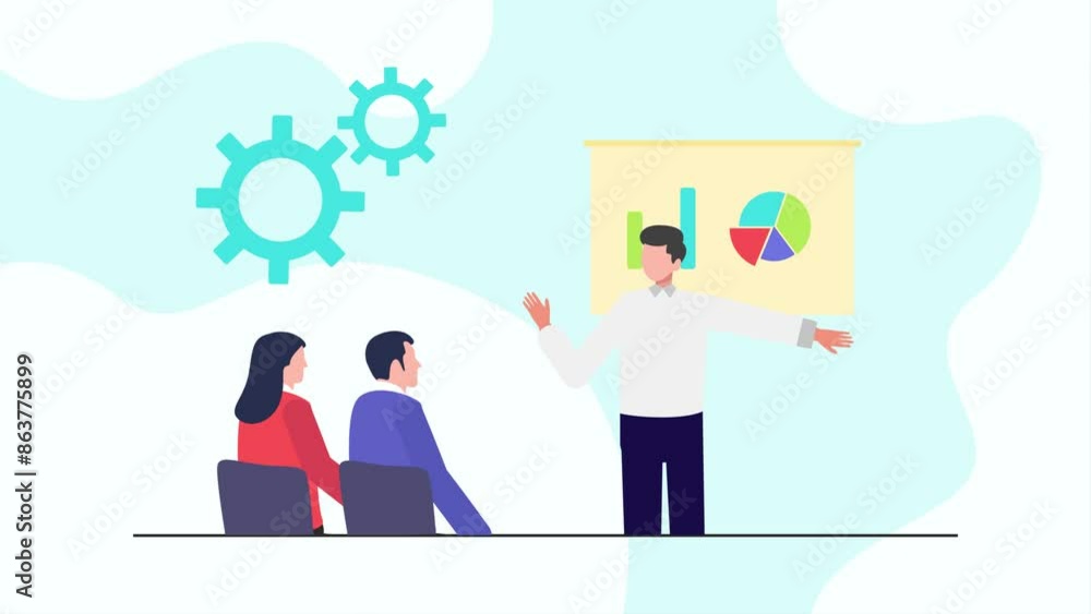 Animated video Skill and Training concept. Full length animation illustration. High quality 4k footage. Animated video Skill and Training concept. Full length animation illustration. High quality 4k footage.