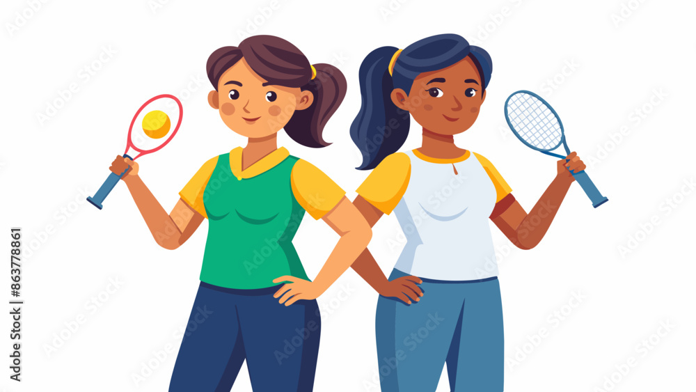 Female Tennis Player Character With Tennis Racket
Female Tennis Player Character With Tennis Racket