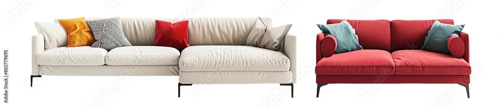 Collection of modern sofa isolated on Transparent background Collection of modern sofa isolated on Transparent background