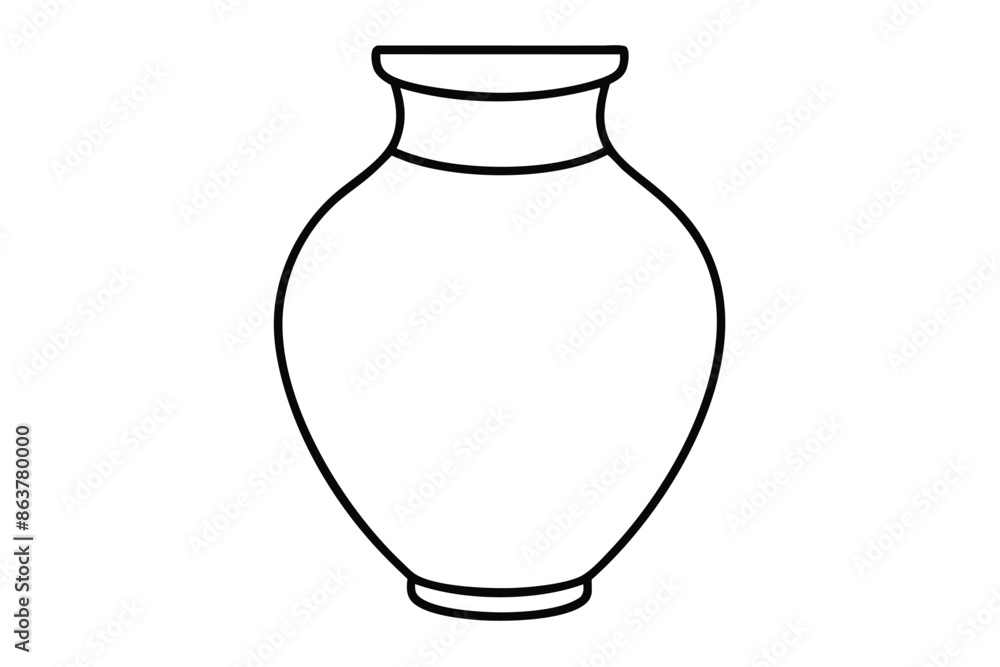 Vase line art vector illustration Vase line art vector illustration