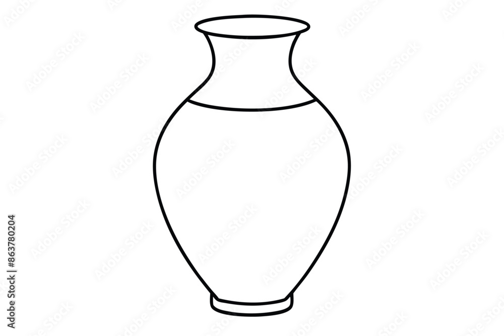 Vase line art vector illustration Vase line art vector illustration