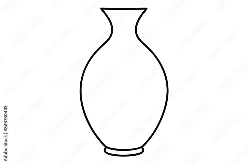 Vase line art vector illustration Vase line art vector illustration