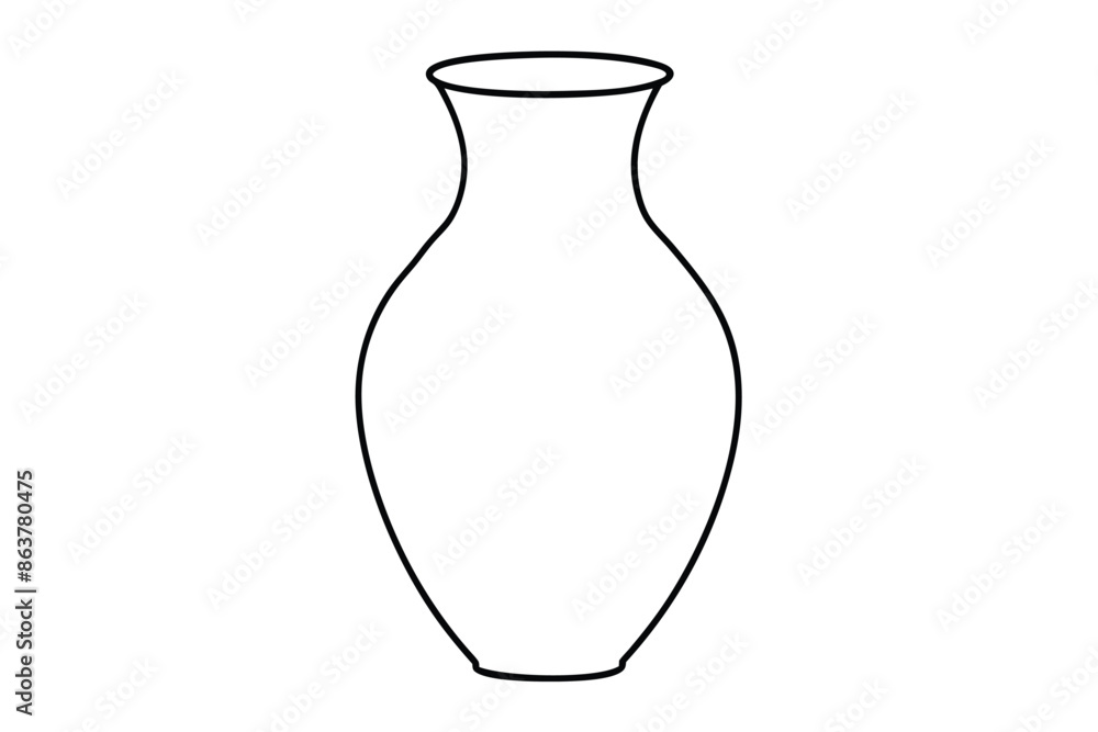 Vase line art vector illustration Vase line art vector illustration
