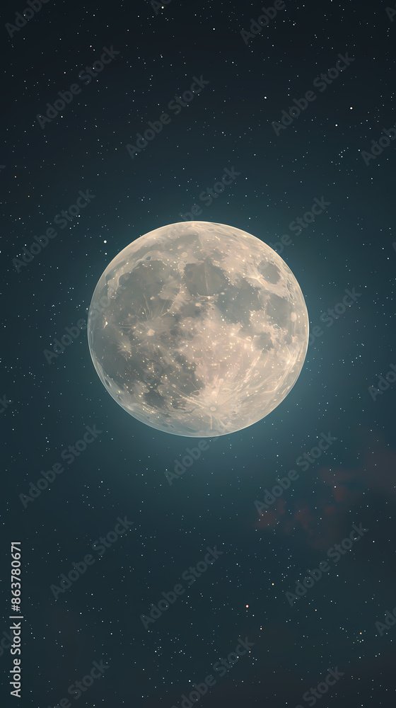 Fototapeta premium Moon and stars in the sky