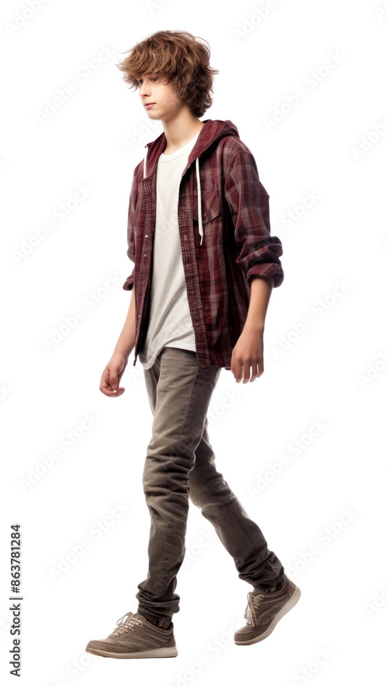 Fototapeta premium PNG Teenage boy footwear jacket sleeve.