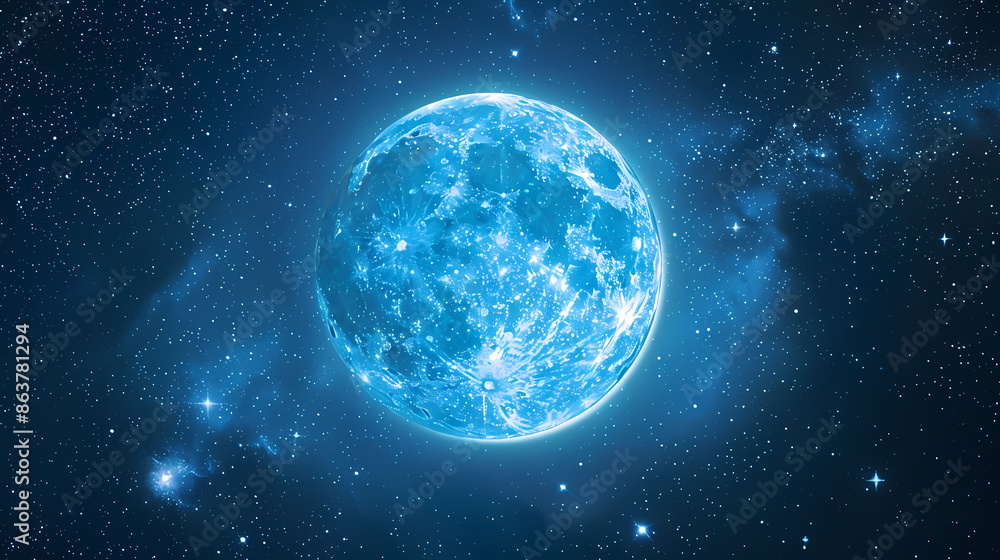 Moon and stars in the sky Moon and stars in the sky