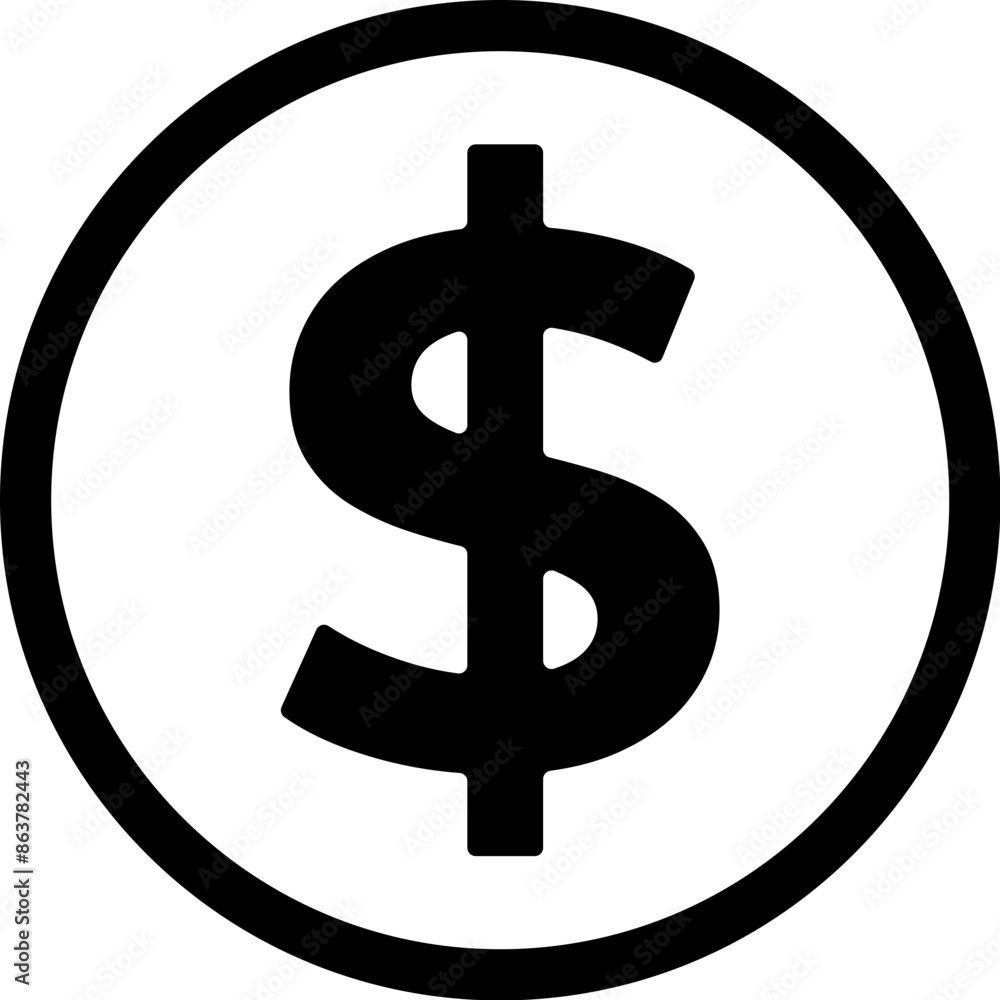 Dollar sign isolated on white Dollar sign isolated on white