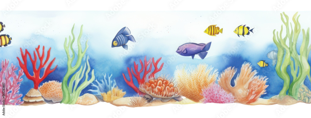 Fototapeta premium PNG Marine lives nature aquarium outdoors.