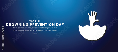 World Drowning Prevention Day. Vector illustration
