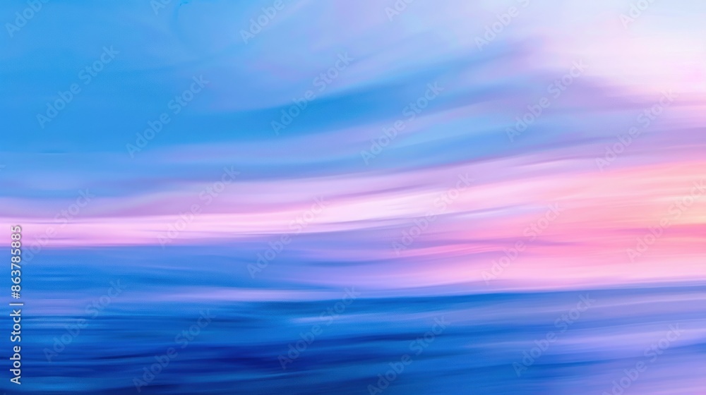 A blurred image of a blue sunset or twilight sky, capturing serene and calming shades of blue A blurred image of a blue sunset or twilight sky, capturing serene and calming shades of blue
