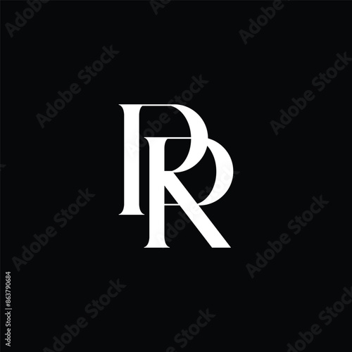Creative monogram letter RP vector logo illustration