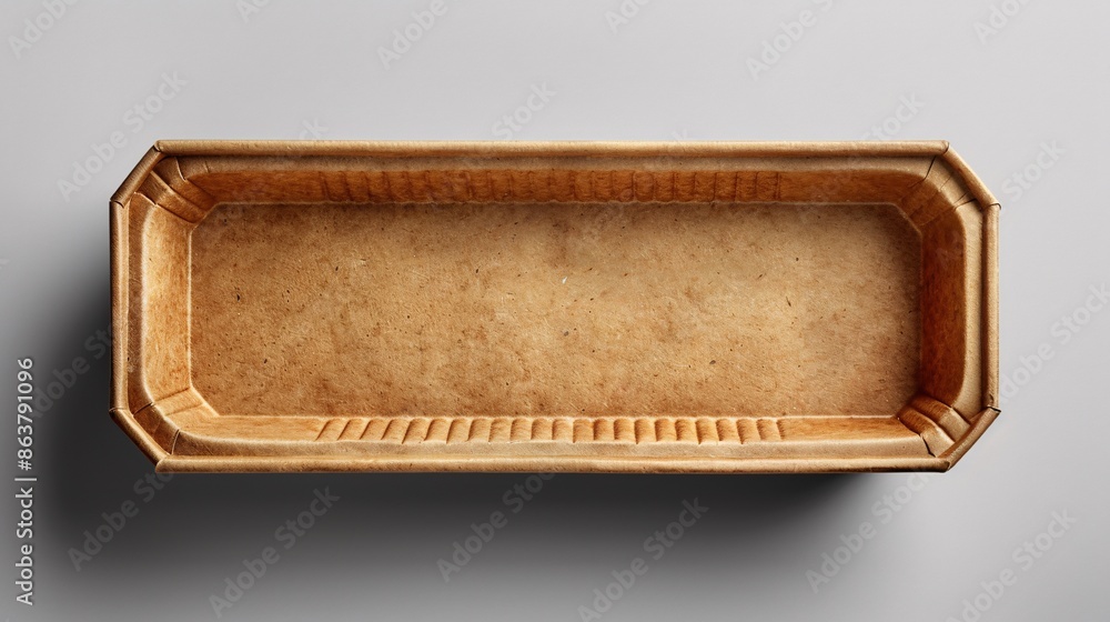 Empty Cardboard Tray on Grey Background. Empty Cardboard Tray on Grey Background.