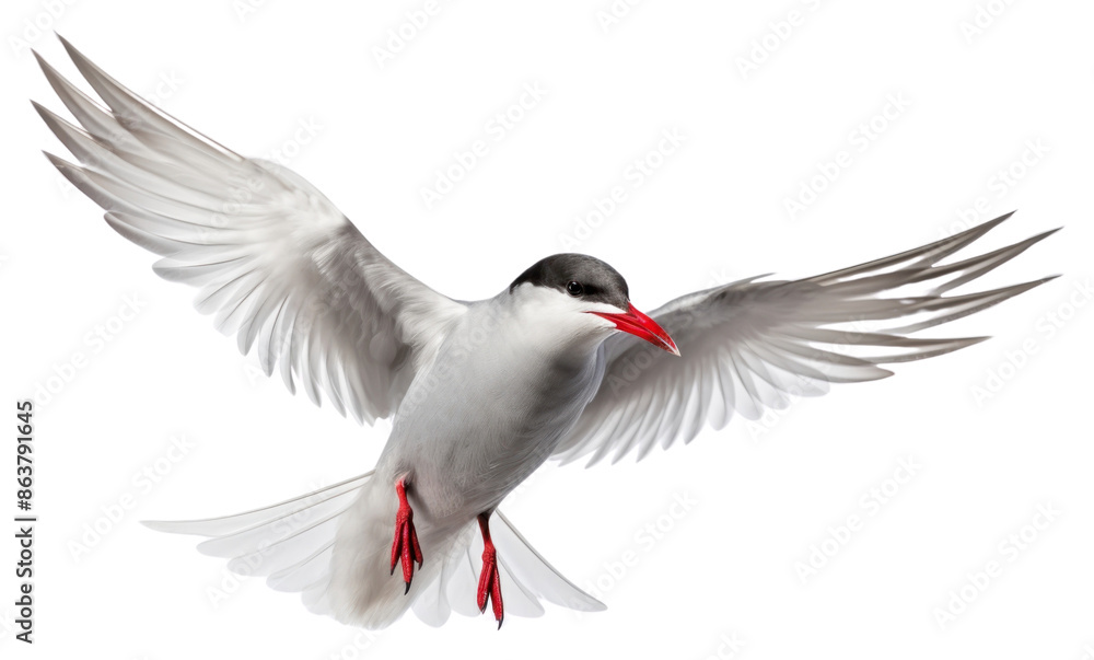 Obraz premium PNG Arctic tern flying animal white.