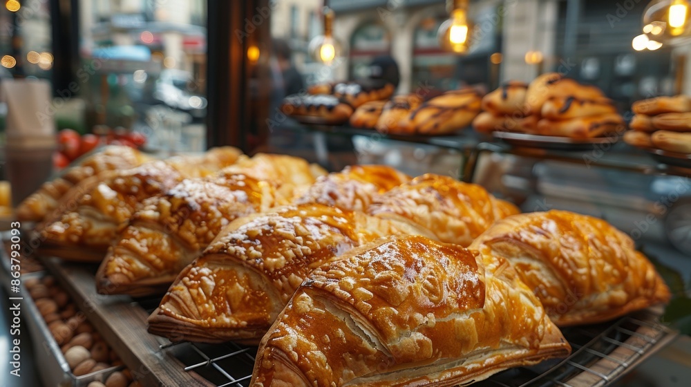 A display of a bunch of pastries sitting on top of each other, AI A display of a bunch of pastries sitting on top of each other, AI