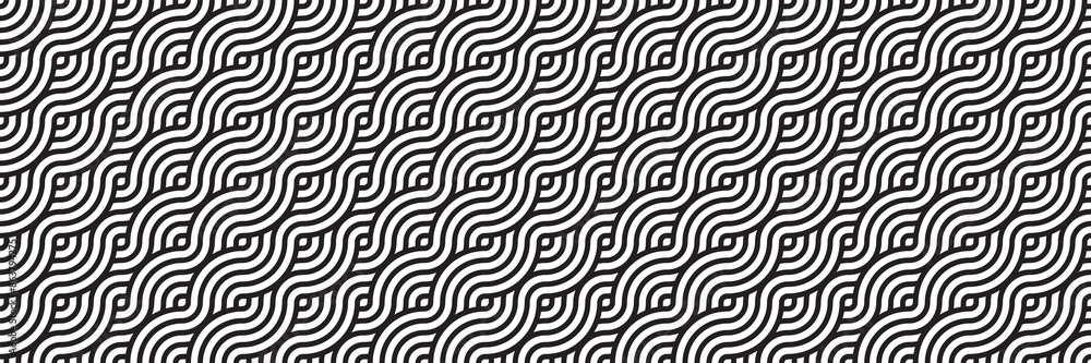 Black and White Geometric Seamless Pattern Background Black and White Geometric Seamless Pattern Background