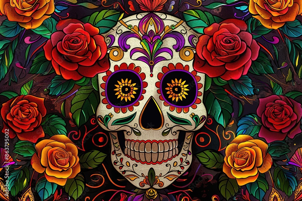 pattern with skulls pattern with skulls