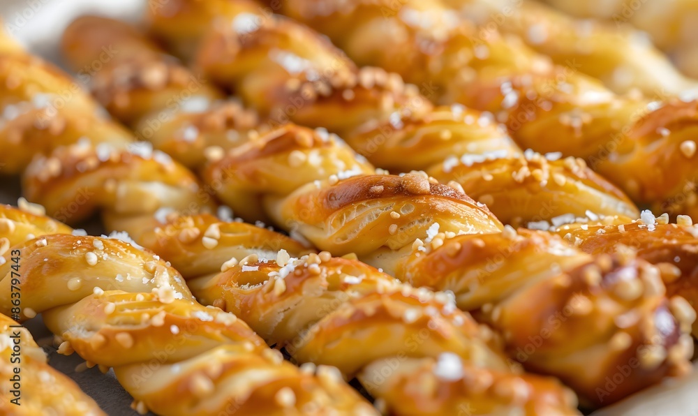 Golden Twisted Pretzels, Generative AI Golden Twisted Pretzels, Generative AI