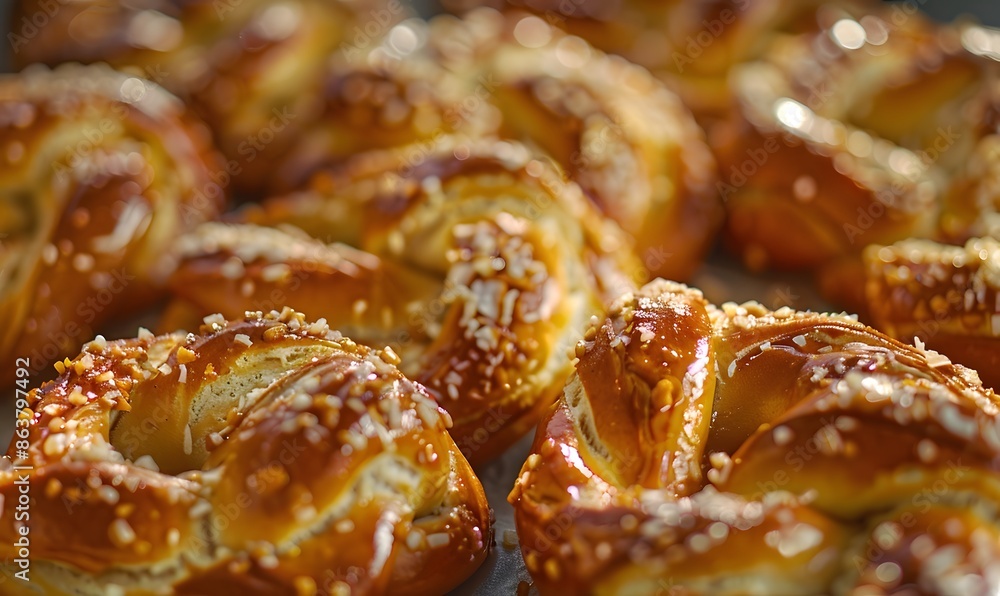 Golden Twisted Pretzels, Generative AI Golden Twisted Pretzels, Generative AI