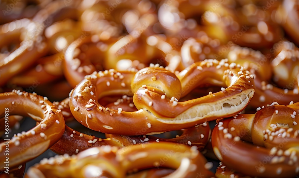Golden Twisted Pretzels, Generative AI Golden Twisted Pretzels, Generative AI