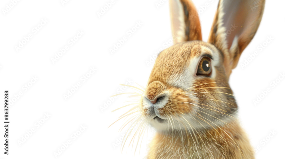 Obraz premium Rabbit fluffy animal on transparent background