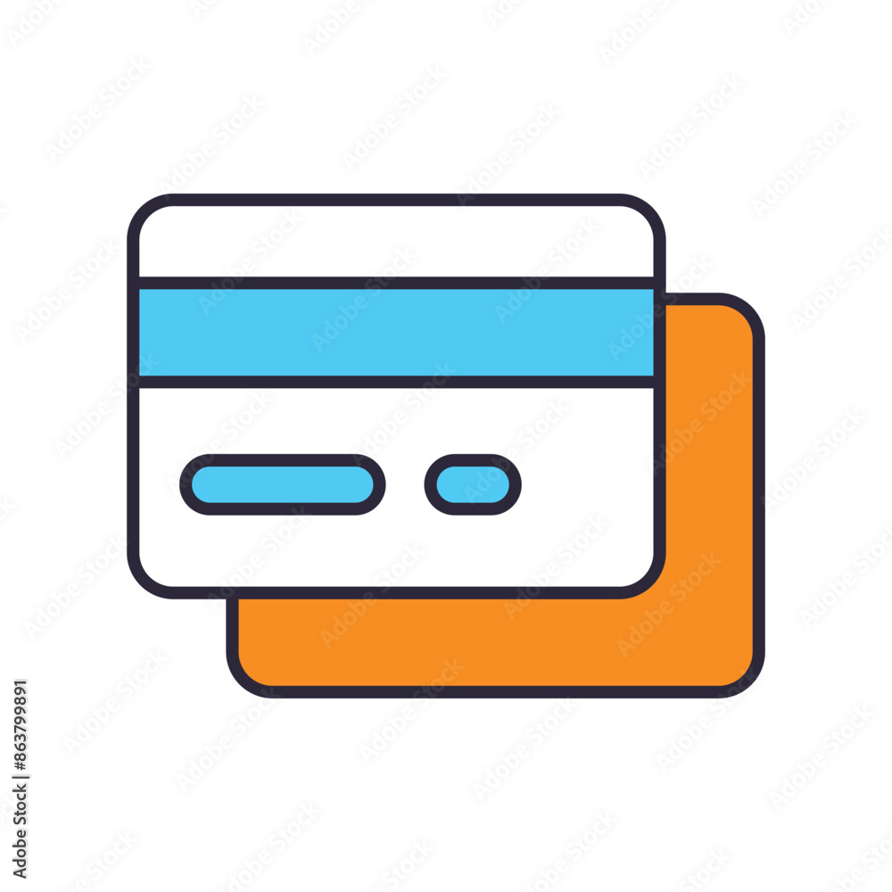credit card icon with white background vector stock illustration credit card icon with white background vector stock illustration