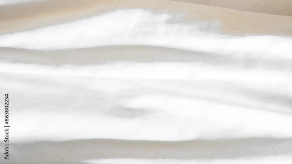 Fototapeta premium white bedsheet fabric background copy space