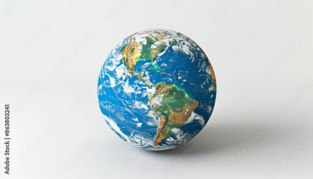Globe of Earth with Detailed Topography Globe of Earth with Detailed Topography