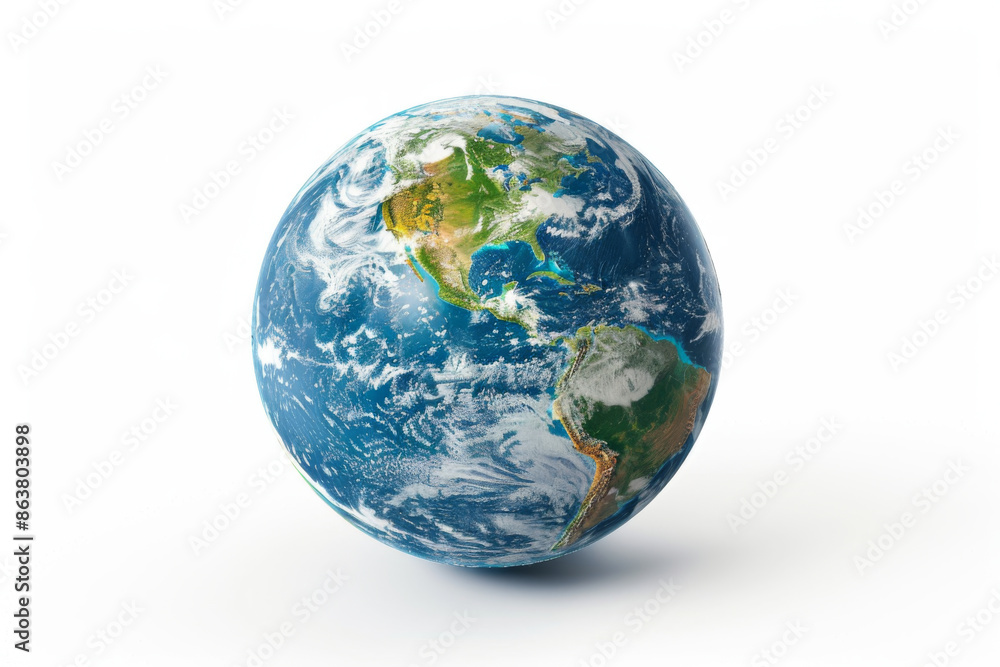 Earth Globe on White Background Earth Globe on White Background