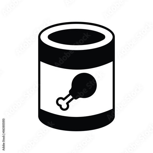 canned food icon with white background vector stock illustration