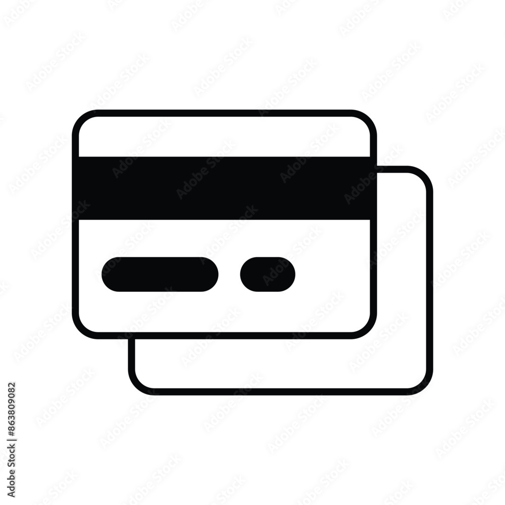 credit card icon with white background vector stock illustration credit card icon with white background vector stock illustration