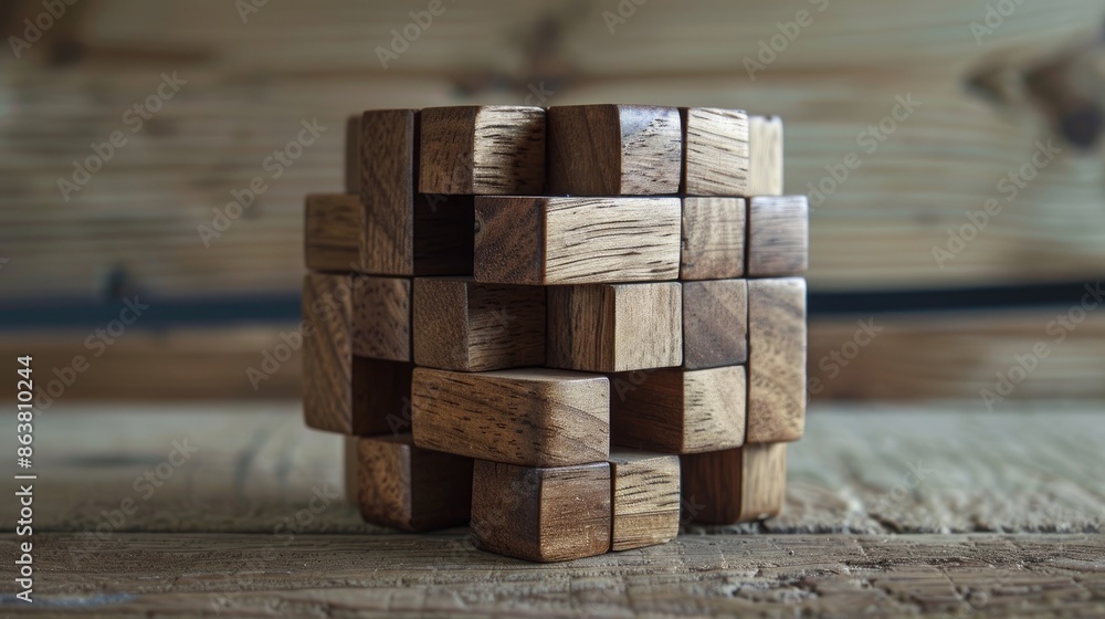 Wooden puzzle mind game Wooden puzzle mind game
