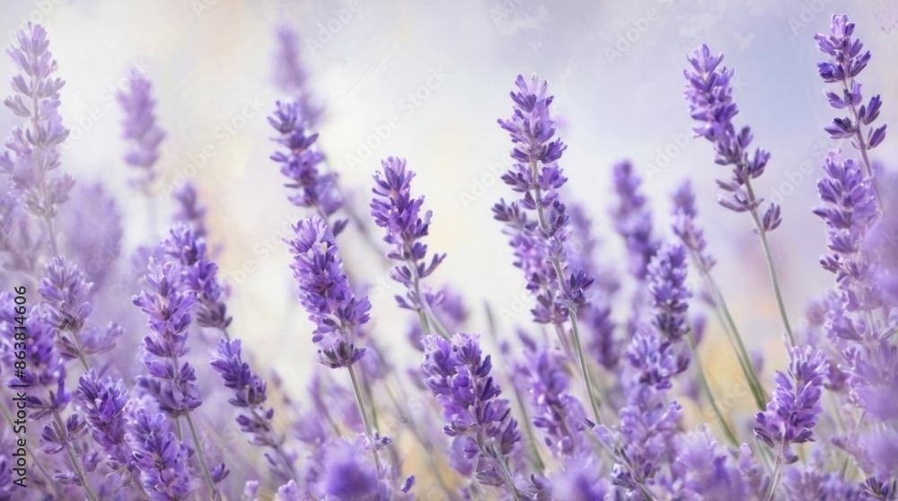 Naklejka premium Lavender Field in Bloom