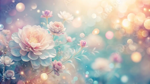 Elegant background with soft focus, pastel colors, and subtle textures, evoking a sense of serenity and sophistication.