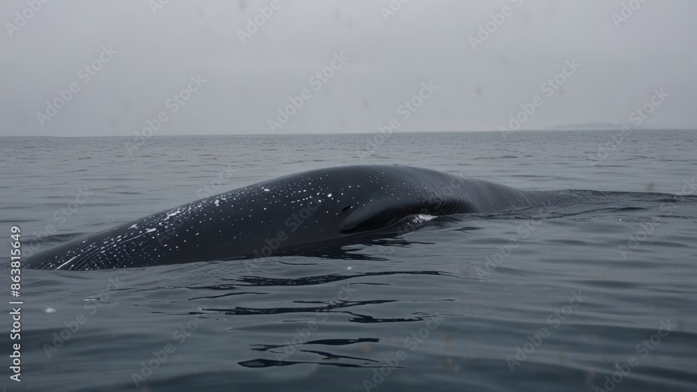 Majestic Whale in Open Ocean Majestic Whale in Open Ocean