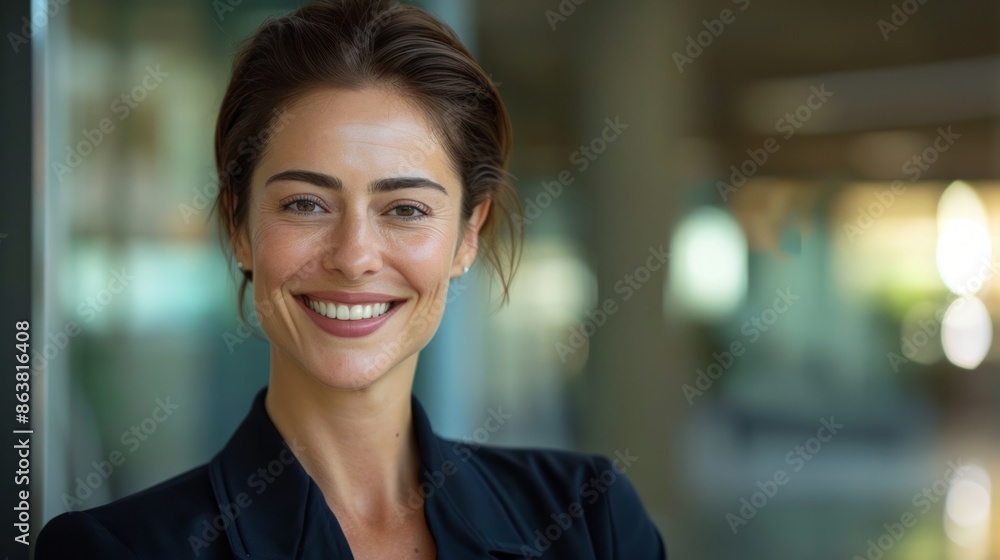 The girl smiled happily, The girl smiled happily,