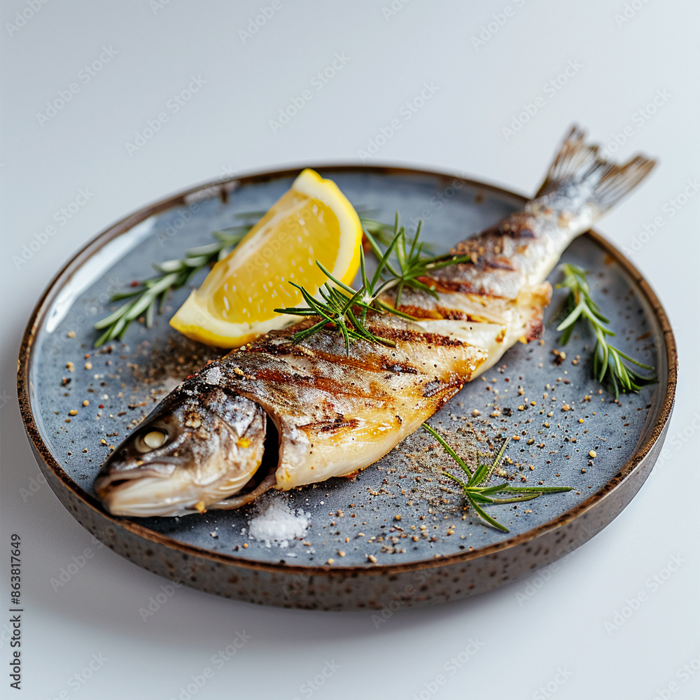 A Culinary Delight Against Stone Background A Culinary Delight Against Stone Background