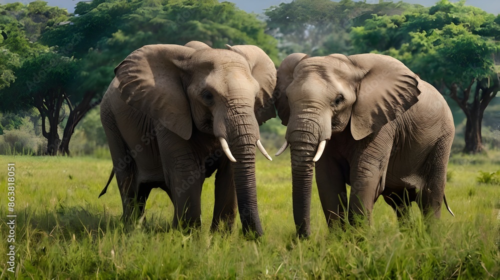 Obraz premium white rabbit in the park