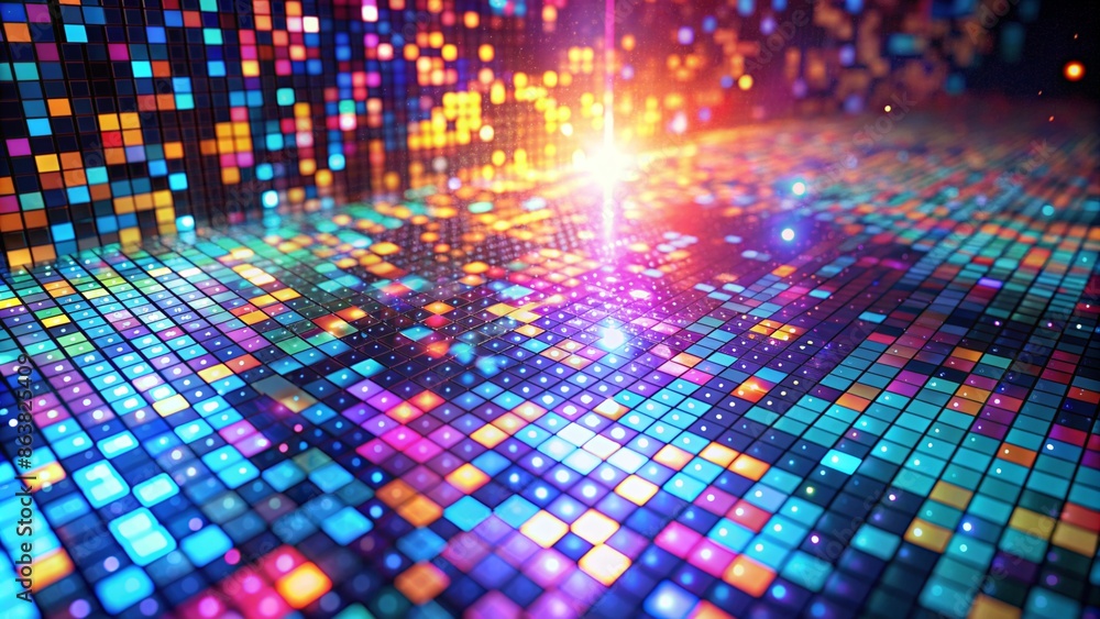 Fototapeta premium Rainbow pixel backgrounds