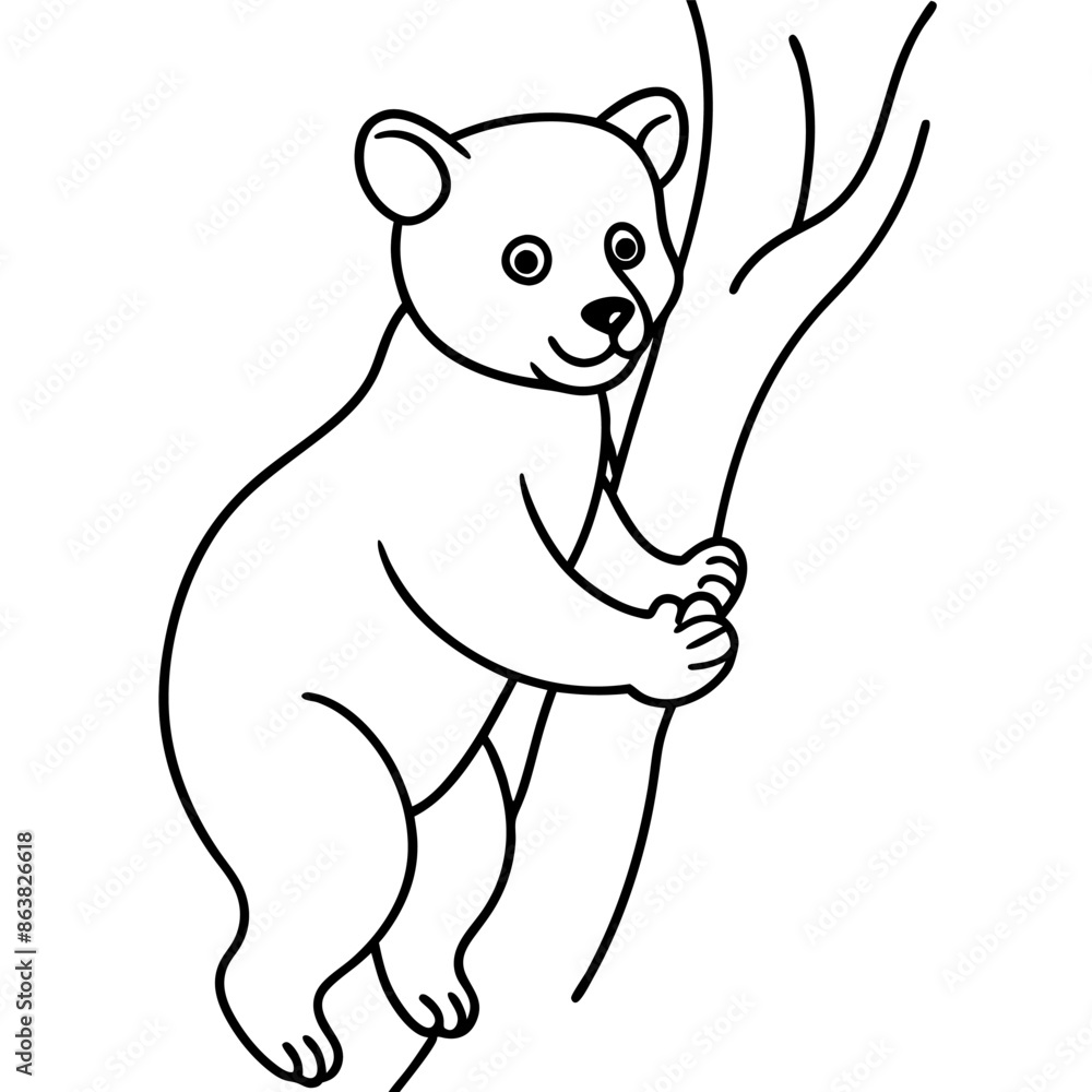 Naklejka premium Woodland Escape Coloring Pages For Coloring Book