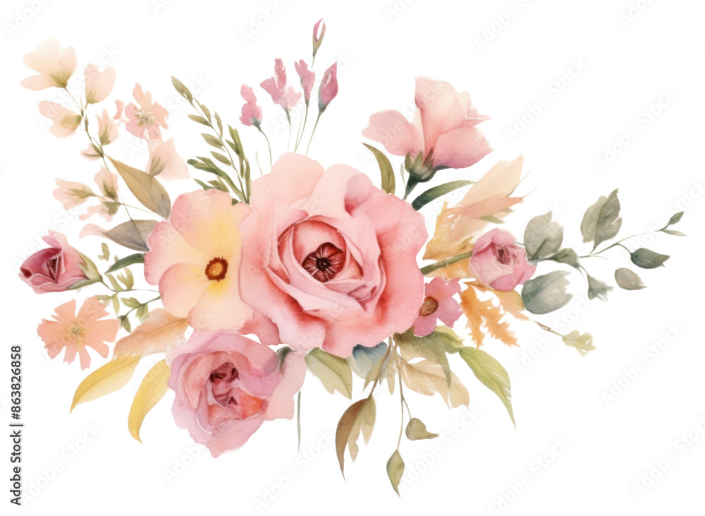 PNG Flower bouquet painting plant rose. PNG Flower bouquet painting plant rose.