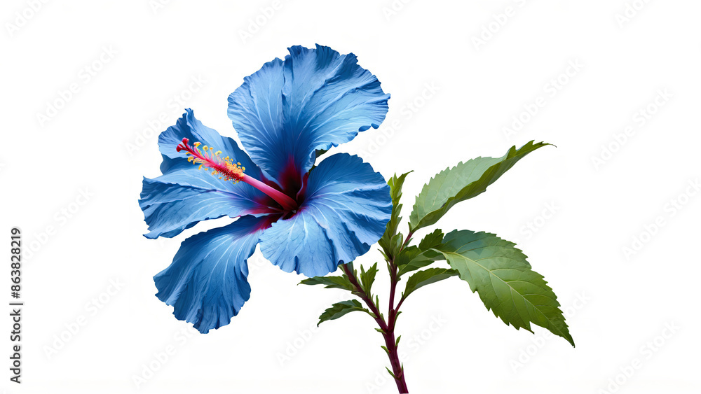 Blue hibiscus on white background Blue hibiscus on white background